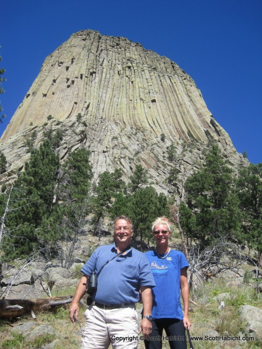 They hiked all around the tower.