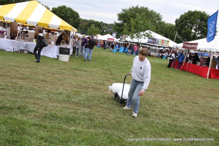 Maryland Wine Festival, and Maura brings the ice up the hill...