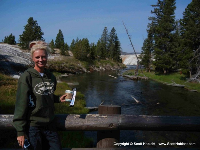 They headed through Yellowstone to get to Old Faithful.