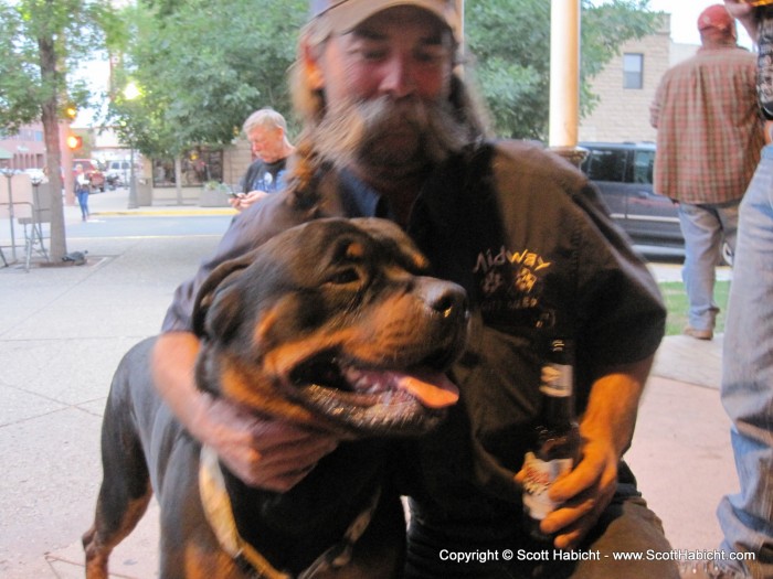 Vince and his furry pal, Riggs.