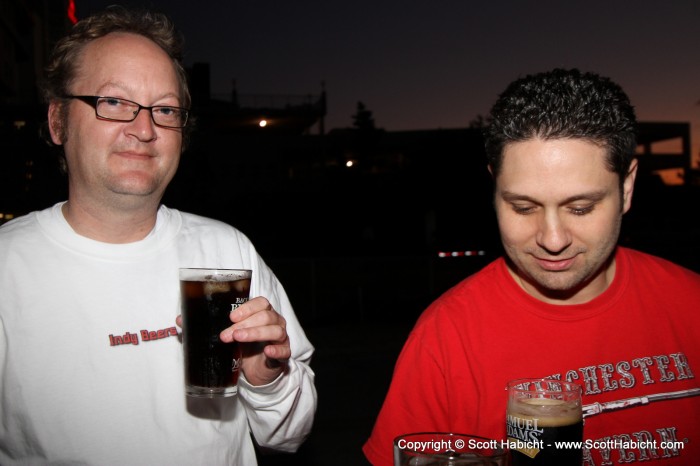 Of course, he was met at the car with a beer.