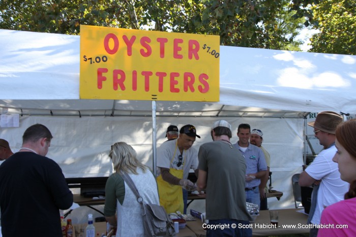 I had never had an oyster fritter...