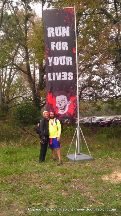 On our way out we posed with the sign.