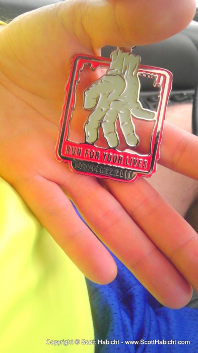 And this was the medal we were given as a reward.