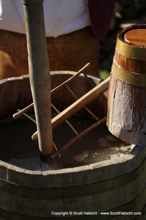 And they were doing demonstrations on brewing beer using old methods.