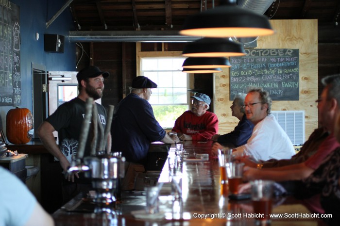 There was a great bar setup serving only in house beers.