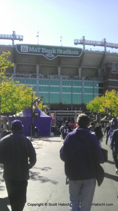 We went to a Raven's game...