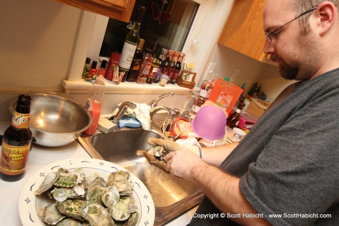 For after dinner snacks we had oysters.