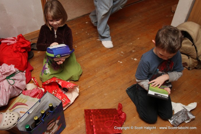 We weren't going to see the kids on Christmas, so we gave them their gifts while we were there.