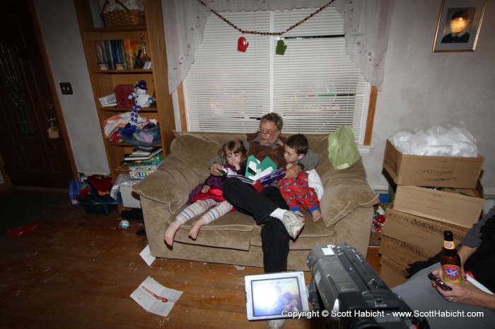 My father read the kids Twas the Night Before Christmas.