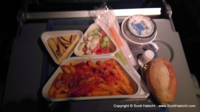 The meal on the plane was pretty good, too.