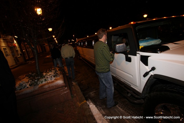 So we jumped back in the limo...