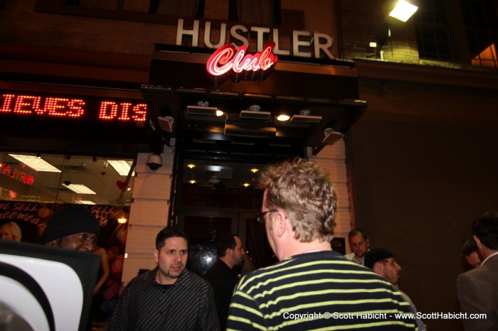 The Hustler Club. We arrived at 10:25pm and about 90 mintues later, Peter went missing.