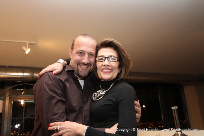 And then he posed with his mom.