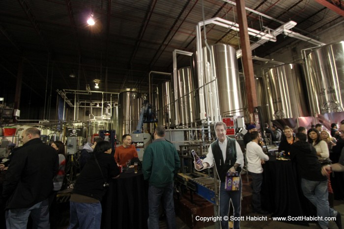 The brewery was open for everyone to walk around.