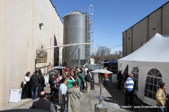 And with the weather being nice, the outside area was open, too.