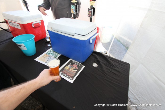 While we were outside I stopped into the tent and grabbed an Imperial Pumpkin Ale.