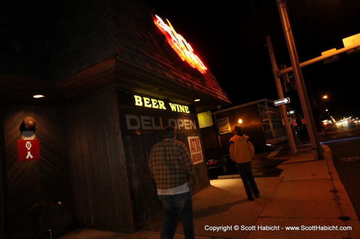 The second keg was almost empty, so we headed to the store to get more beer.