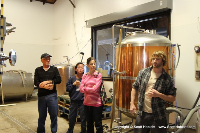 Brewmaster Brian Carl was on hand to give a tour of the brewery.