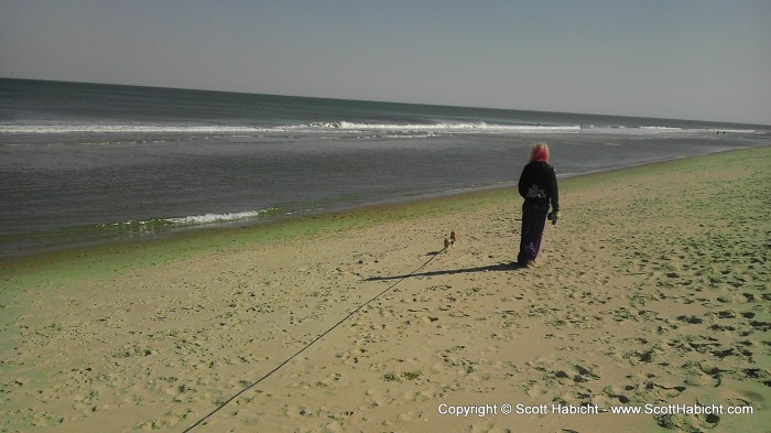 Afterwards, we went for a walk on the beach.