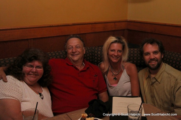 Out to dinner with the parents to celebrate various birthdays.