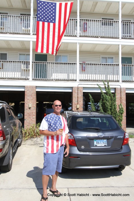 The union always goes to the left, even when the flag is hung vertically.