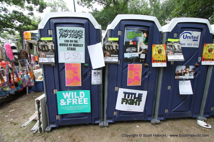 The first three bands we were seeing had flyers on the bathrooms.