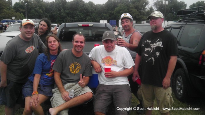 The crew we hung with in the parking lot.