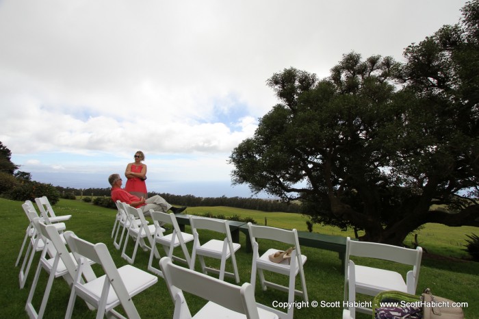 The wedding for Bridey and Chris took place at the Kahua Ranch on the side of the volcano.