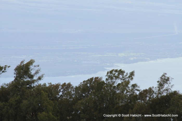 You could make out our resort just above the tree line in the center.