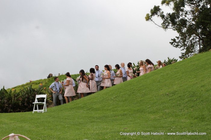 While the rest of the party got ready to make their entrance.