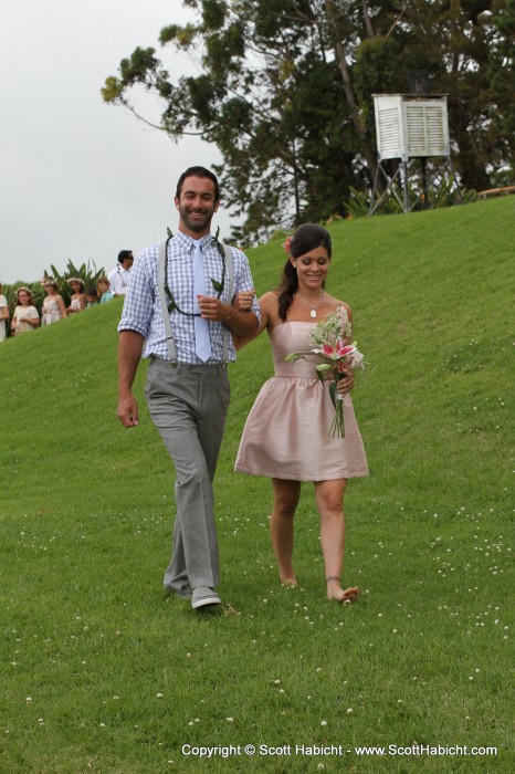 A unique choice of outfit for the groomsmen.