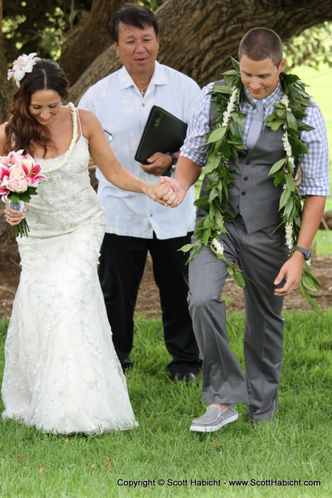 The whole ceremony only lasted about 10 minutes.