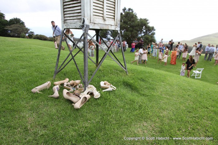 And as we headed to the reception, we noticed the women were all in bare feet.