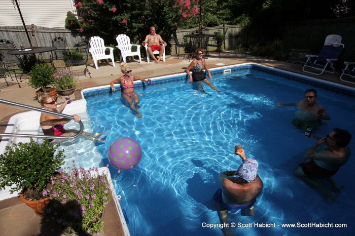 It was a great day for relaxing in the pool.