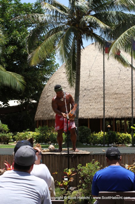 The day was long and included things like a coconut opening and use demonstration...