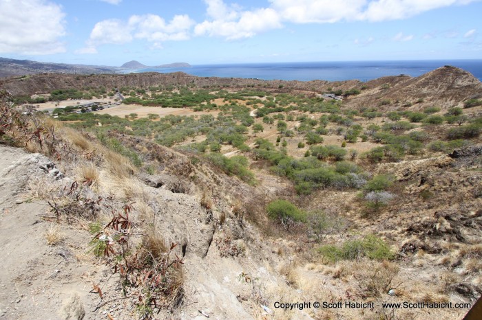 There is plenty to see from this old volcano crater.