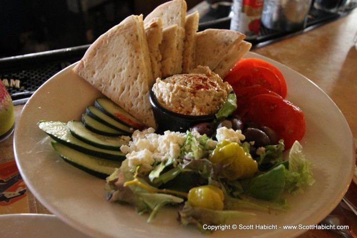 We enjoyed a hummus platter as well.