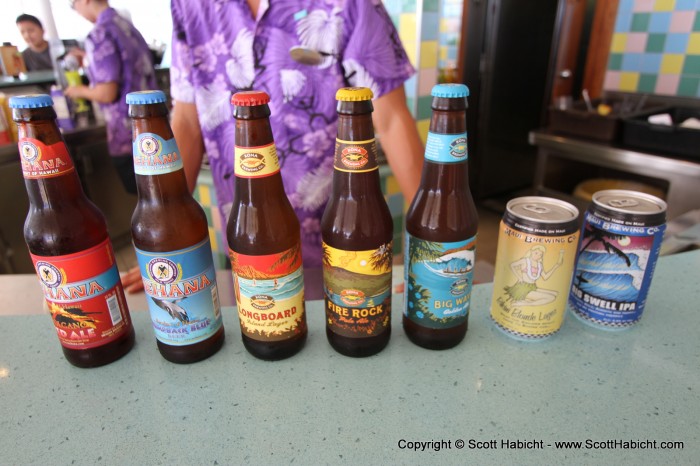 The beers they had to offer on board (at least those worth being consumed).