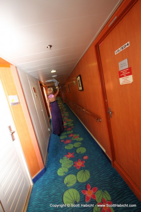 It always amazes me how long the halls are on cruise ships.