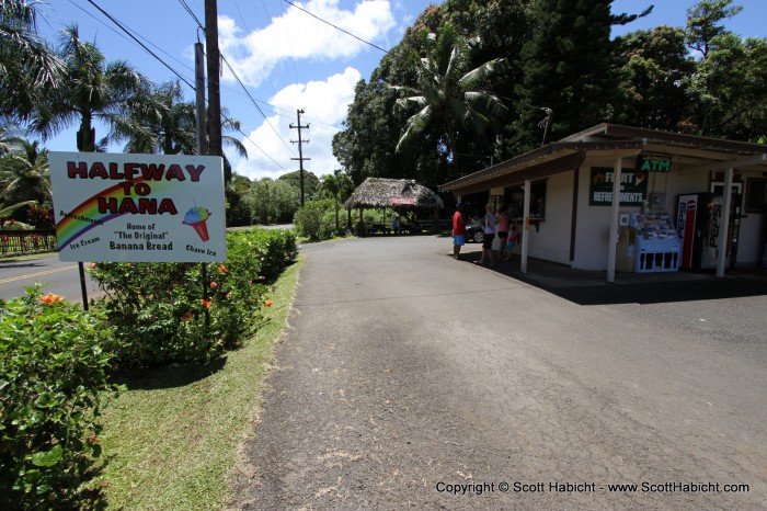 A famous road-side stand on the way to Hana...