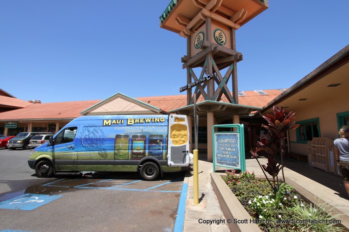 Our first stop of the day, and our second brewery for the trip, Maui Brewing Co.