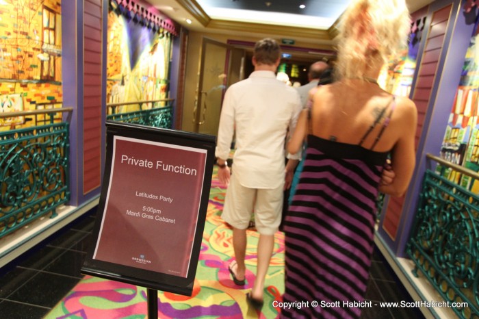 As members of the Norwegian Cruise Line rewards program, we were invited to a private party.