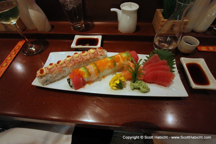 The sushi restaurant on the ship cost extra, but it was worth it.