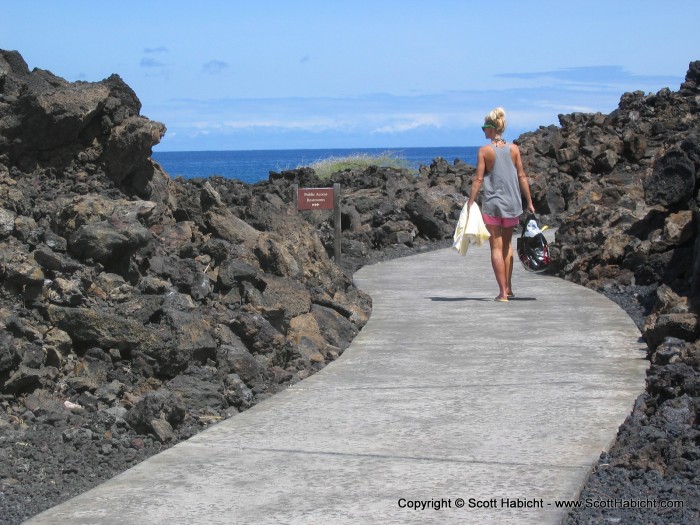 It was about a 4-5 minute walk from the car to the beach.