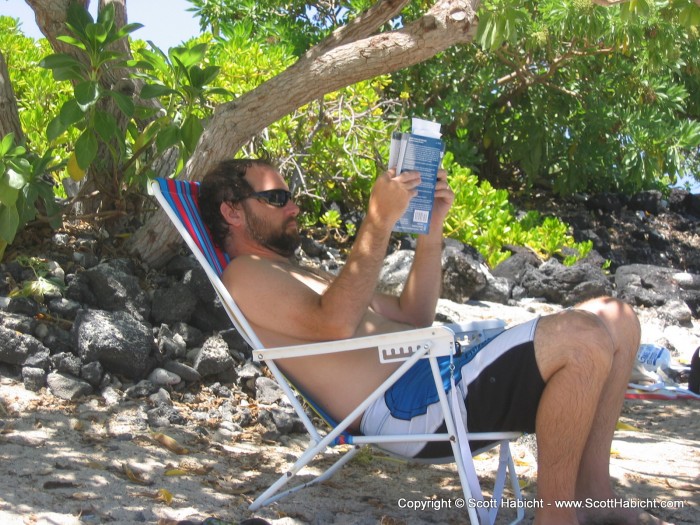 Afterwards I sat on the beach and read in the shade.