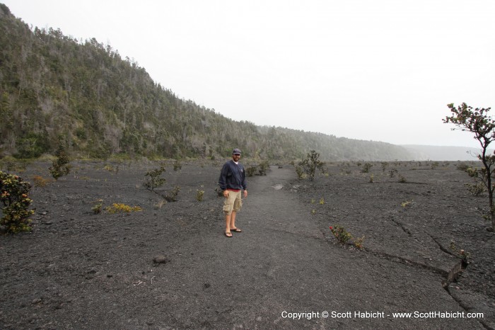 Walking on the surface of a volcano, check.