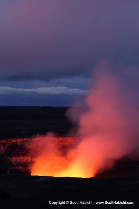 We coudn't see the lava, but you knew it was there.