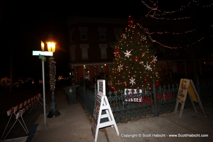 Christmas decorations were everywhere.