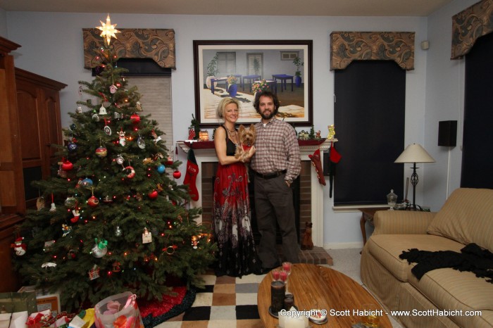 A few days before Christmas, and we finally took our picture in front of the tree (we meant to do it at the wine party).